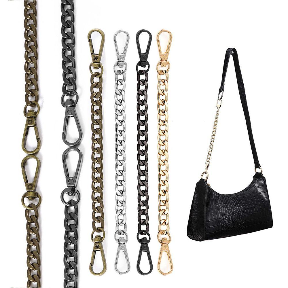 Metal Short Replacement Purse Chain Flat Chain Buckle Chain Bag Extension Chain Handbag Accessories DIY Purse Strap Extender