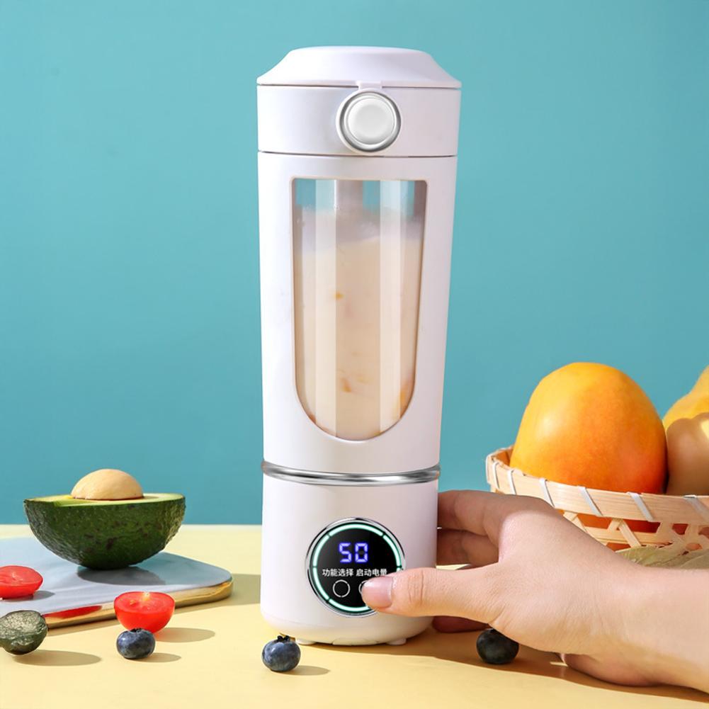 1500 мАч Новая портативная соковыжималка 2 в 1 емкостью 700 мл с чашкой-блендером для смузи/льда без BPA, бутылка-блендер для фруктов/орехов, подарок для офиса/кемпинга для любителей фитнеса