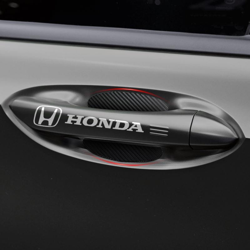 Наклейка на дверь автомобиля Углеродное волокно Царапины Защитная пленка для ручки автомобиля Для Honda Fit Mugen Insight Type S R VTEC Modulo Vezel SiPilot Fit XRV CRV HRV Dio