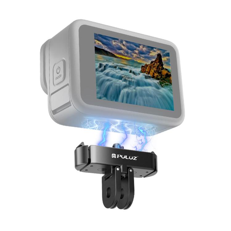 Для GoPro HERO13 Black / MAX2 PULUZ Магнитное металлическое основание с быстрым отсоединением (черный)