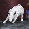 18.99 Cm Unique Sculptural Bull Statue for Feng Shui, Financial Success, and Prosperity, Elegant Resin Bull Perfect Housewarming, Business