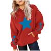 Women's Hooded Gradient Printed Long Sleeved Sweatshirt Loose Women's Sweatshirt  Sweatshirt