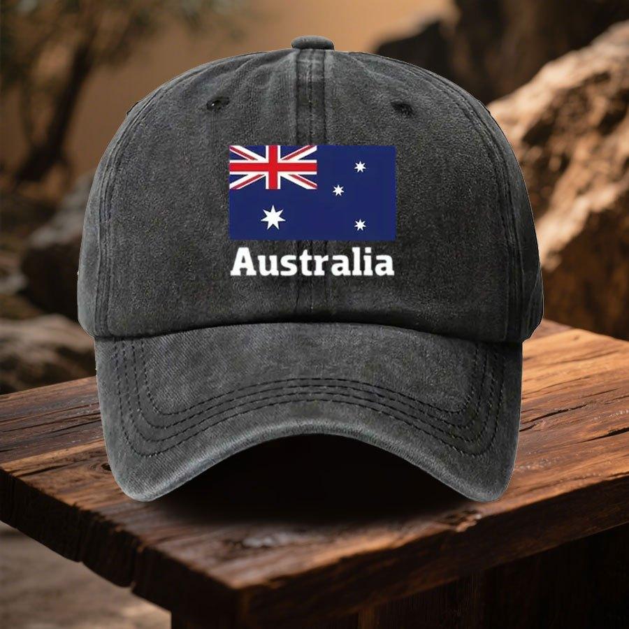 pc Australia Flag Print Baseball Cap Adjustable Outdoor Baseball Cap with Curved Brim Stylish and Versatile Baseball Cap