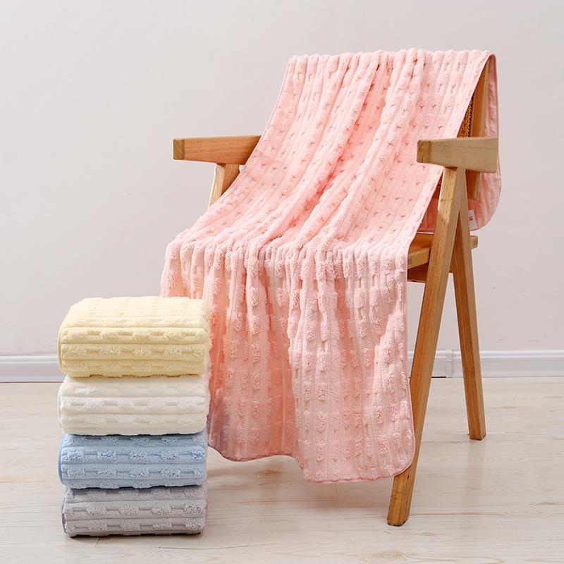 1/2/4PCS Soft Ultra-Fine Fiber Bath Towel, Absorbent and Quick Drying Towel, Home Soft Thickened Coral Velvet Bath Towel