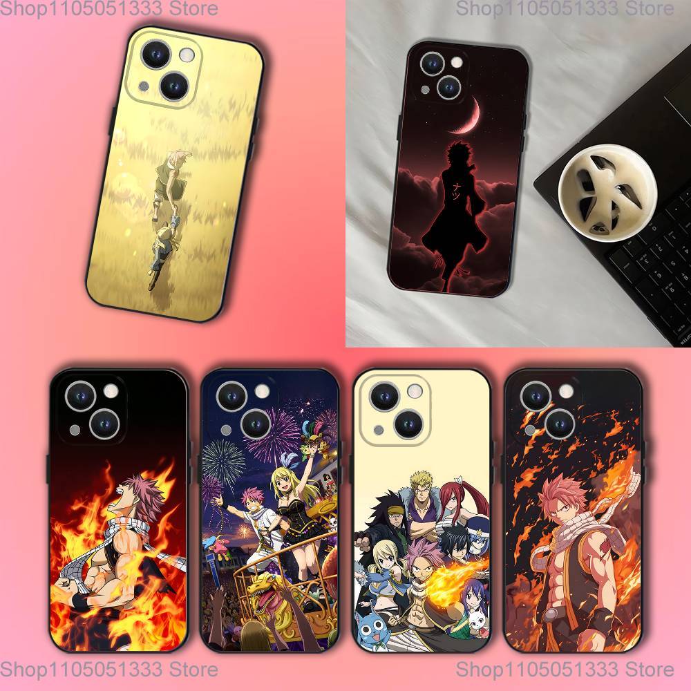 Чехол для телефона Fairy Tail Нацу Драгнил для iPhone 17,16,15,14,13,12,11,Pro,XS,Max,XR,Plus,E,SE4,Mini Черный Мягкий Чехол