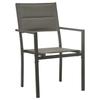 Maison Exclusive - Chaises de jardin lot de 2 Textilène acier Gris et anthracite