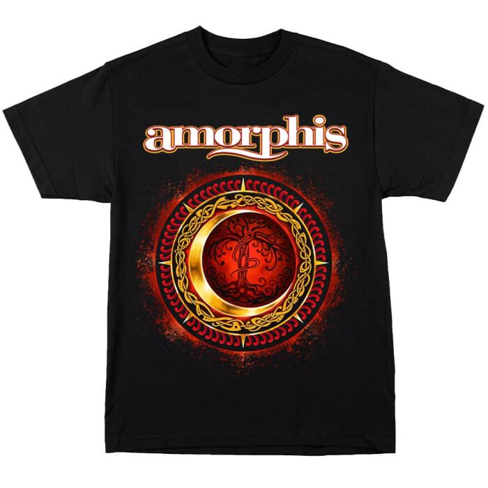 Amorphis band tree of life circular graphic black T-shirt