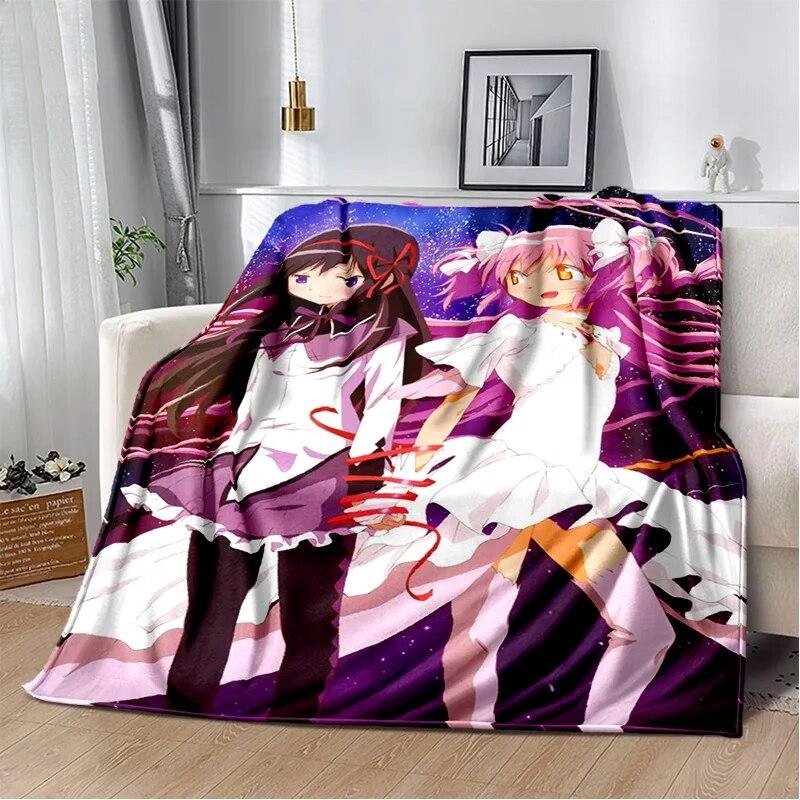 Одеяло с рисунком Puella Magi Madoka Magica, мягкое одеяло для дома, спальни, кровати, дивана, пикника, путешествия, офиса, детское одеяло