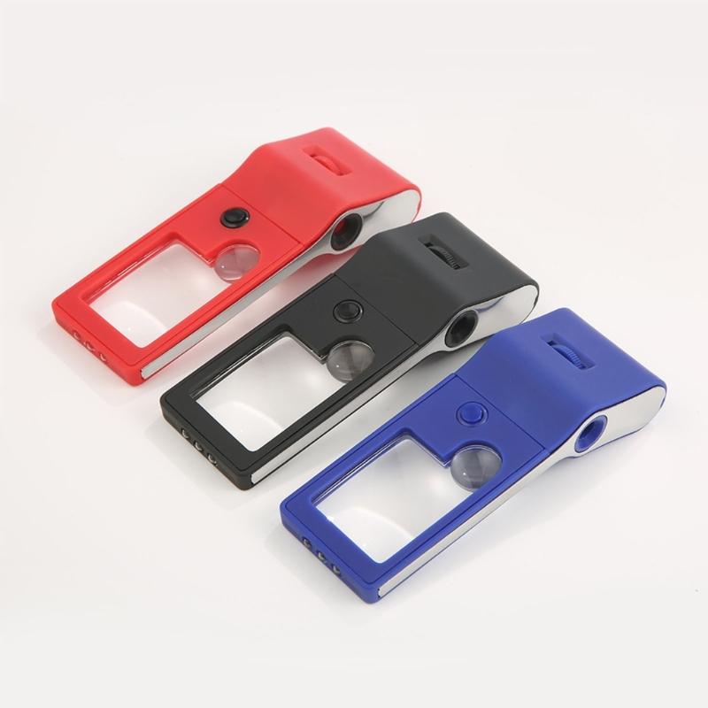 Magnifying Glass 3X 10X 55X Loupe Magnifying Lens Inspection Magnifier Handheld Magnifier with Light for Sennior Reading