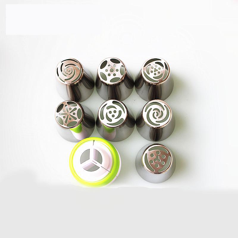 Набор силиконовых кухонных принадлежностей, кондитерский мешок для крема и глазури с набором насадок из нержавеющей стали