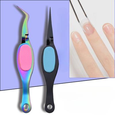 1 шт. Зажим для формирования ногтей X-типа из нержавеющей стали, обратный пинцет для позиционирования, инструмент для ногтей, зажим для точечного сверления
