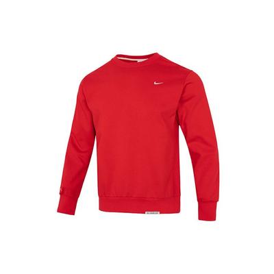 Nike Однотонная толстовка с логотипом и круглым вырезом для мужчин, топ, красный, DQ5821-657