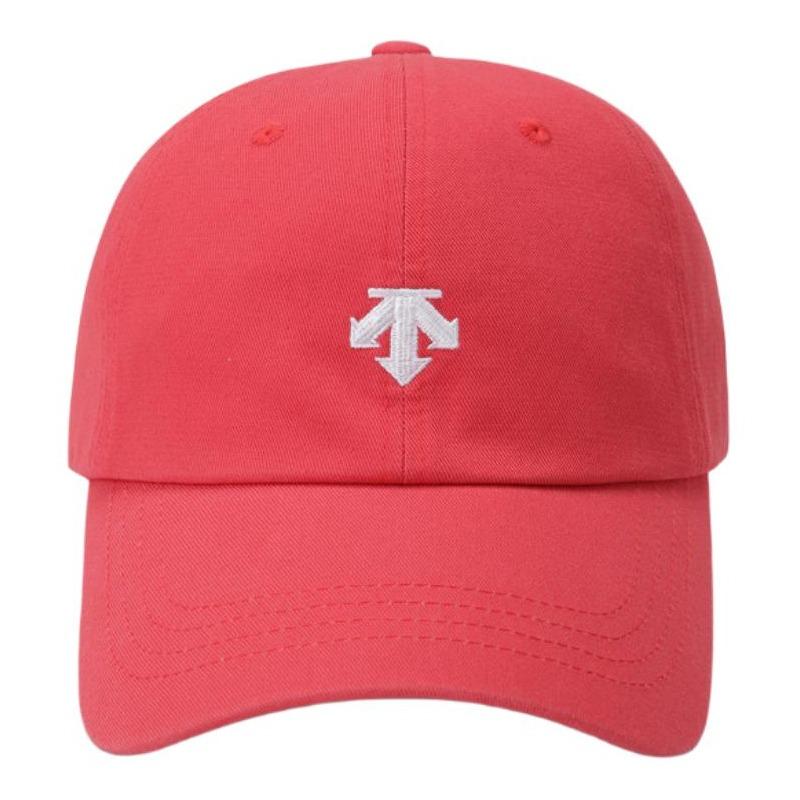 DESCENTE Cotton Casual Duckbill Cap Unisex Couple Style Red peaked SP323UCP71-RED0