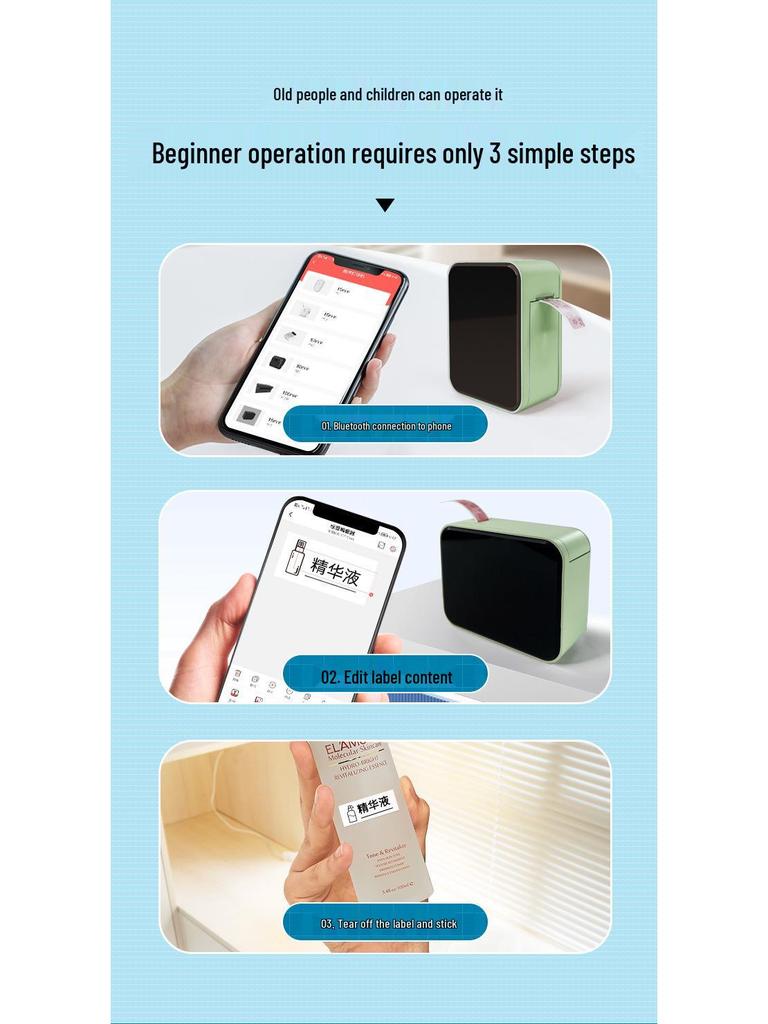 Marklife Portable Mini Thermal Label Printer for Home
