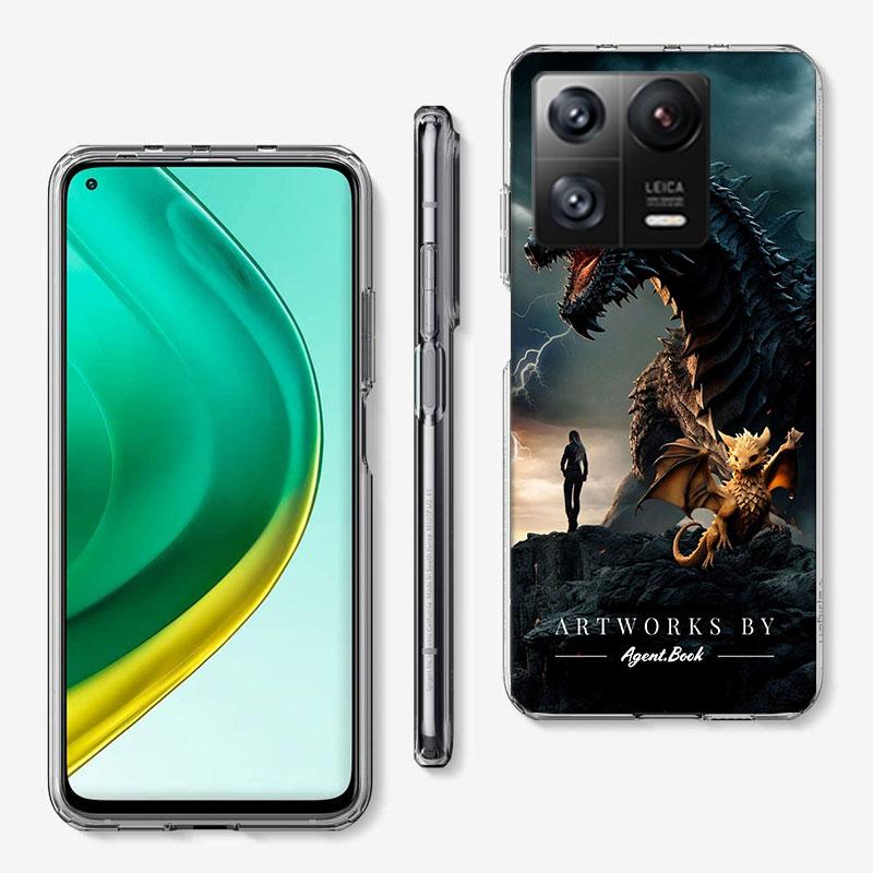 F-Fourth W-Wing Dragon Phone Case For Xiaomi 14 F7 Ultra Mi 15 Poco X7 X6 X5 Pro M6 M5 M5S F6 F5 F4 GT F3 Cover Coque TPU Soft C