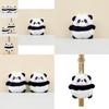 Charming Panda Plush Keychain Cute Short Plush Panda Doll Adorable Bag Accessory