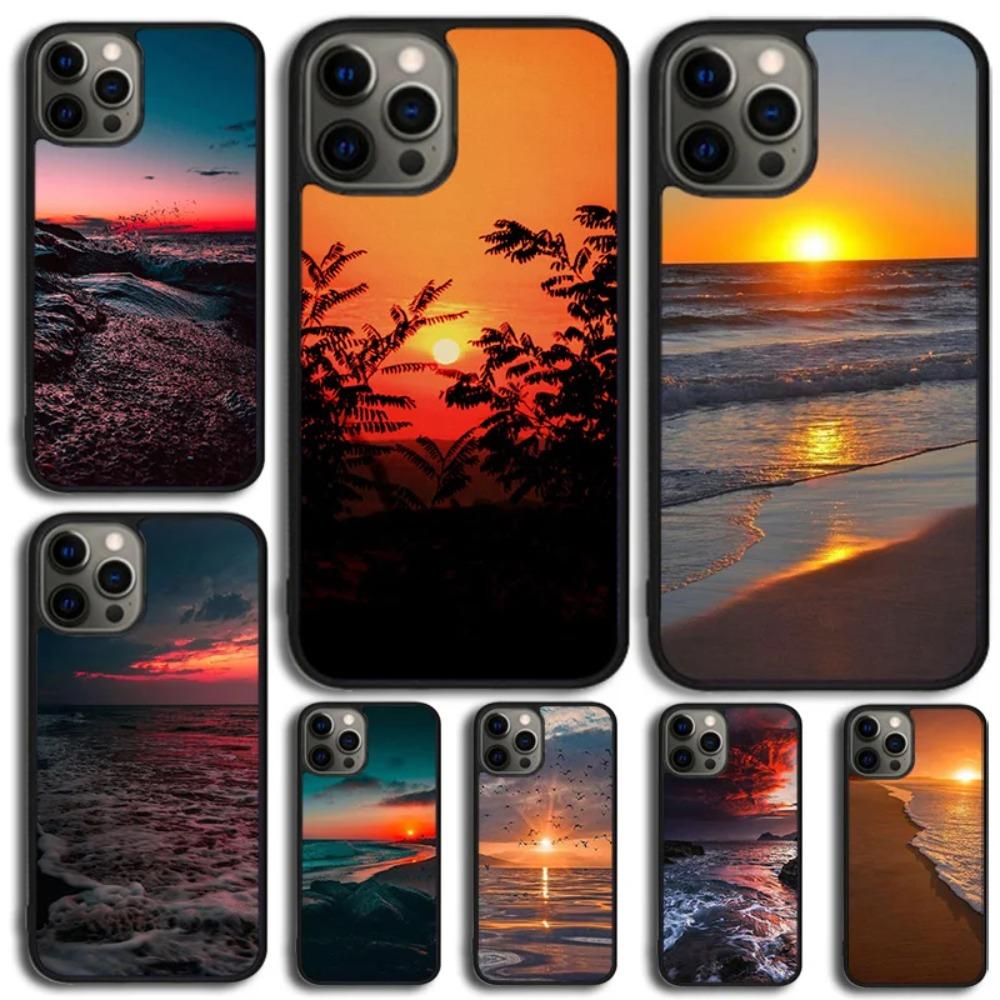 Силиконовый чехол для телефона Sunset для iPhone 16 15 14 SE 2020 XR XS 11 12 13 Mini Pro MAX Plus Coque