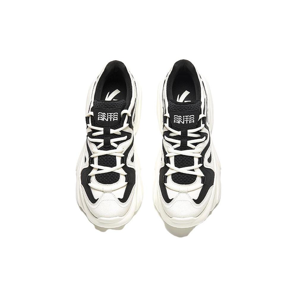 Anta Meow Shoes Удобные Износостойкие Низкие Повседневные Туфли Женские Черно-Белые 122348886-3