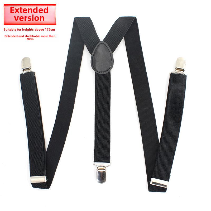Adjustable Unisex Suspenders Clips for Trousers and Suit Pants, Elastic Webbing, Multi-Color Options