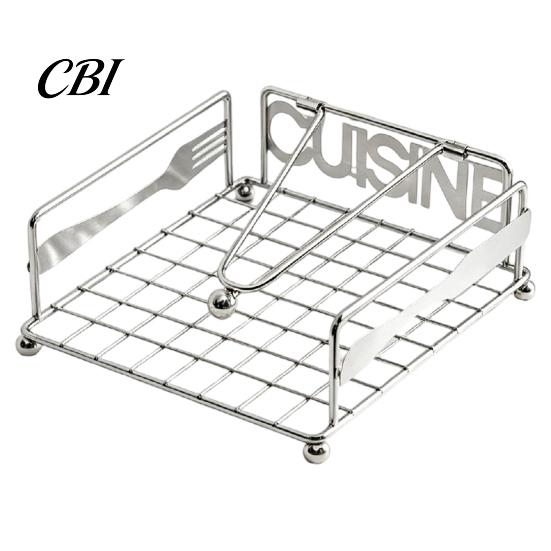 Lightweight Metal Paper Towel Holder Iron Napkin Holder, CUISINE Letters Design, with Weighted Arm, Cutlery Decoration Durable Organizer, for Kitchen