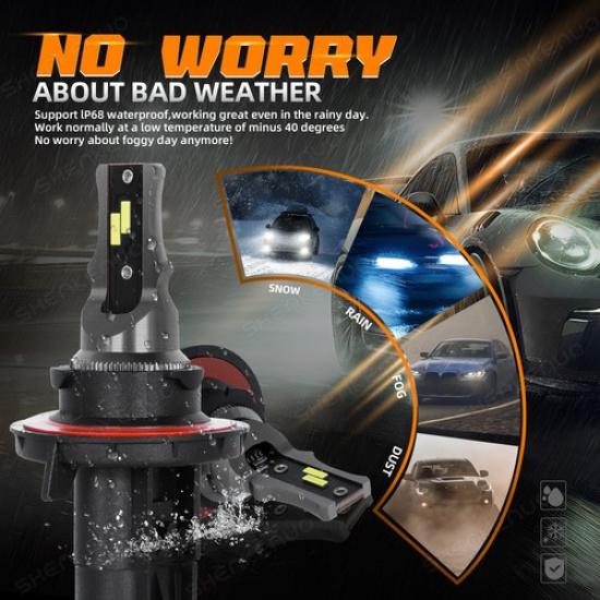 For Nissan NV200 2013-2021 H13 9008 LED Headlight KIT 6000K High Low Beam Bulbs