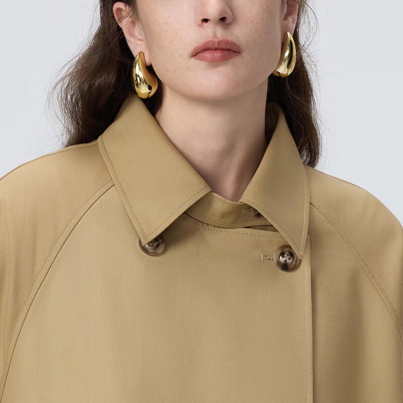 Двубортный тренч в стиле LANCY Wang Churan