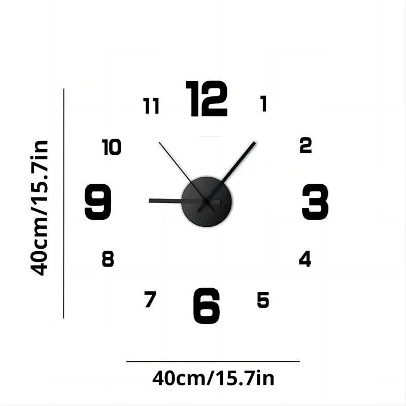 Creative Frameless DIY Wall Clock Wall Decal Home Silent Clock Living Room Office Wall Decoration KTY