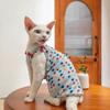 Немецкая одежда для кошек бесшерстной кошки Сфинкс слинг яма полоса защита живота жилет с бантом домашняя кошка короткорукавный кошка