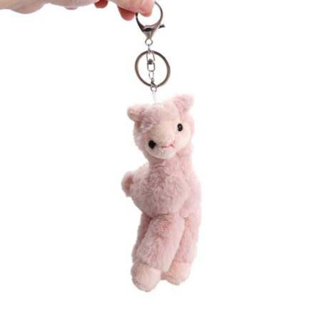 Decoration Handmade Key Trinket Alpaca Keychain Animal Keyring Sheep Key Ring Stuffed Toy Keychain