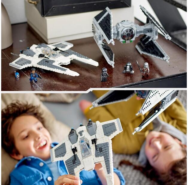 LEGO Star Wars 75348 Мандалорианский истребитель "Клык" против TIE-перехватчика