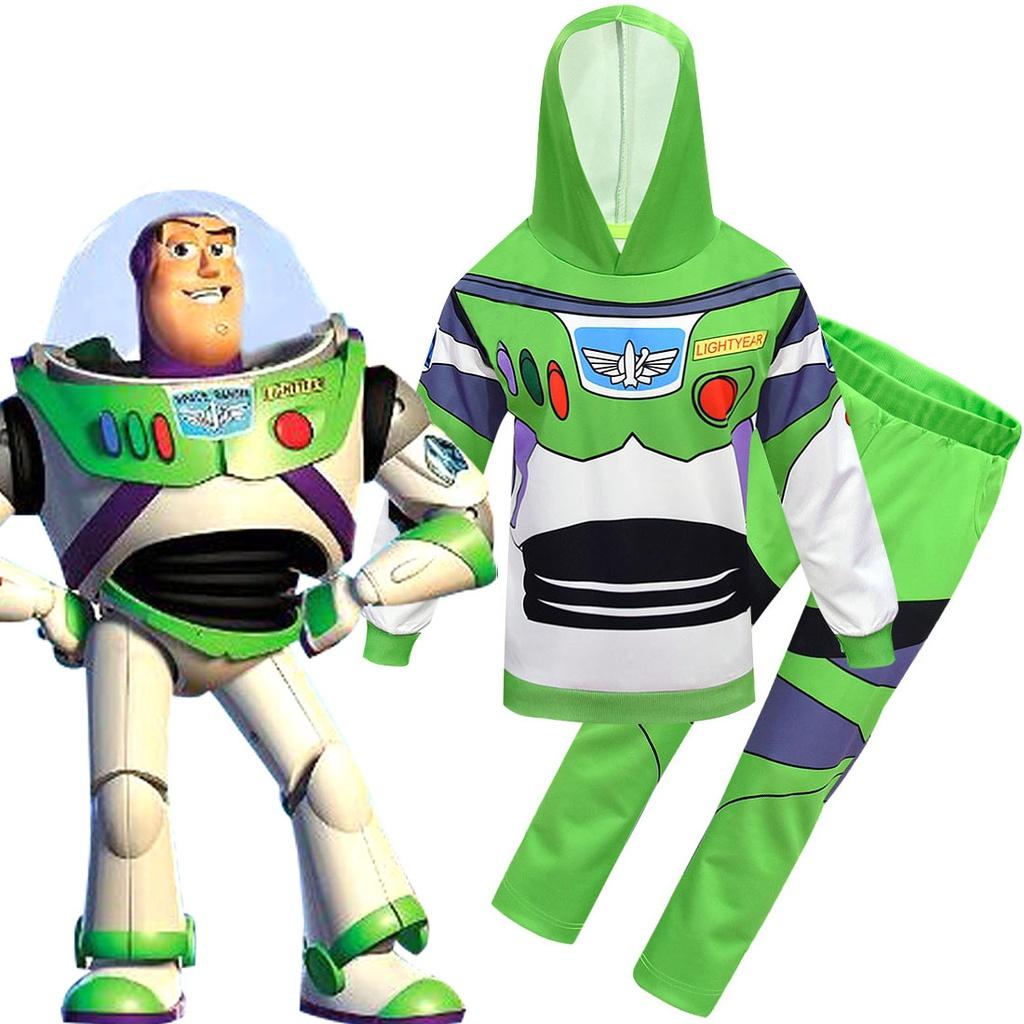 Adorable Toy Story 4 Cosplay Buzz Lightyear 2pcs Set Hoodie Pants Halloween Costume