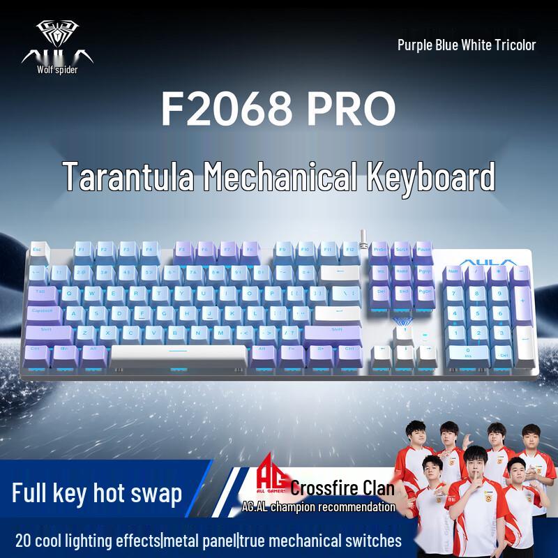 AULA F2068Pro Hot-Swappable Mechanical Keyboard