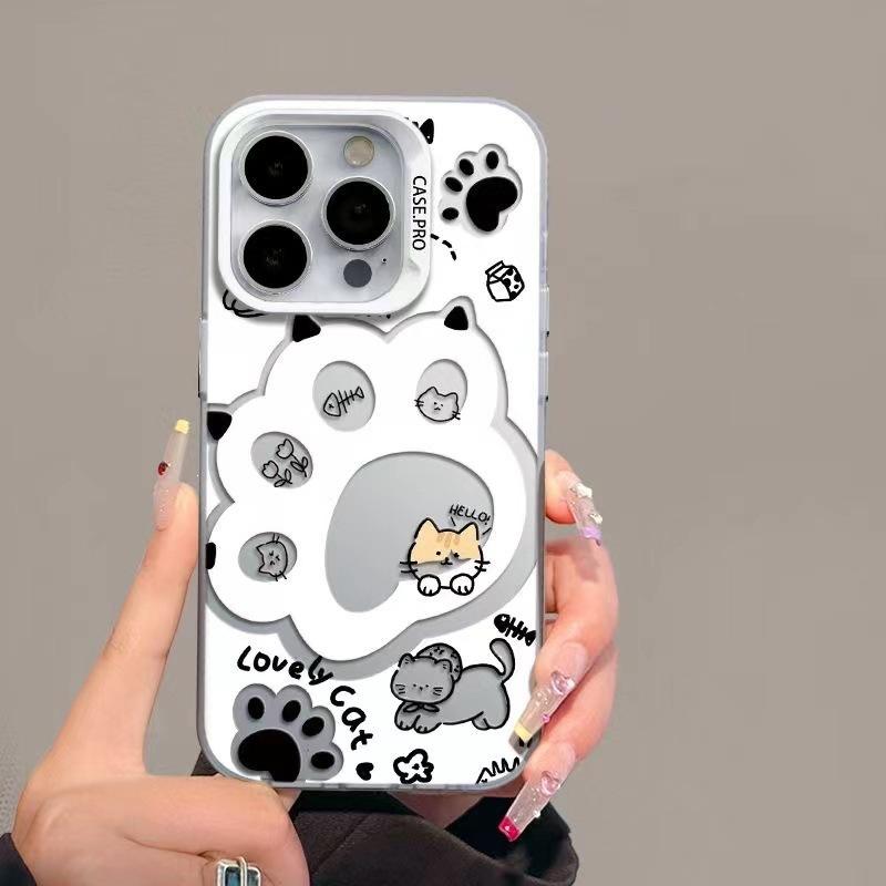 Ins ветер кошачья лапа котенок подходит для Apple 16plus чехол для мобильного телефона iPhone15promax противоударный 15 матовый 14