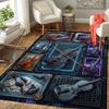 Futuristic Violin Innovations Pattern Rug Floor Mat for Living Room or Bedroom Soft and Comfortable Carpet a Gift for Birthday and Holiday.