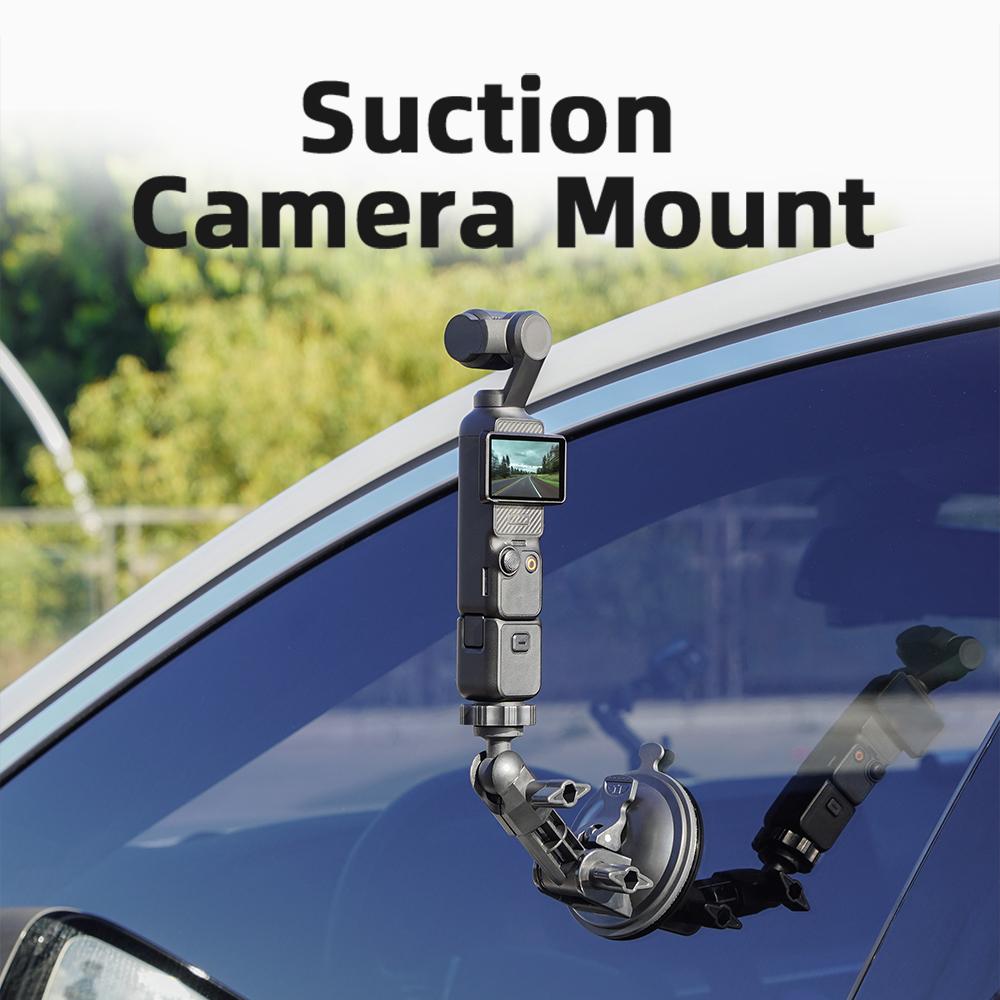 Car Suction Cup Stable Mount Holder Suction Cup Gimbal Camera Car Holder Extension Bracket for Pocket Action Insta-360 Series