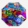 Автоматический зонт в тематике Blox Fruits, легкий и портативный, 8 спиц, идеально подходит для путешествий на свежем воздухе, дней рождений, Рождества, в качестве подарков.
