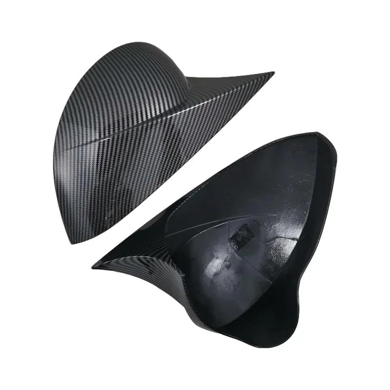 Carbon Fiber Style Black Rearview Side Mirror cover Caps For Seat Leon MK2 1P Ibiza MK4 6J 2008-2017 Replacement