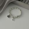 CCB Beads Glitter Pendant Bracelet Irregular Choker Necklace Elegant Black Zircon Necklace  Jewelry