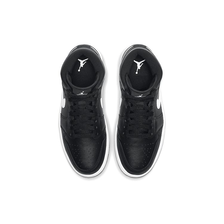 Air Jordan 1 Mid Черно-белые женские кроссовки BQ6472-011