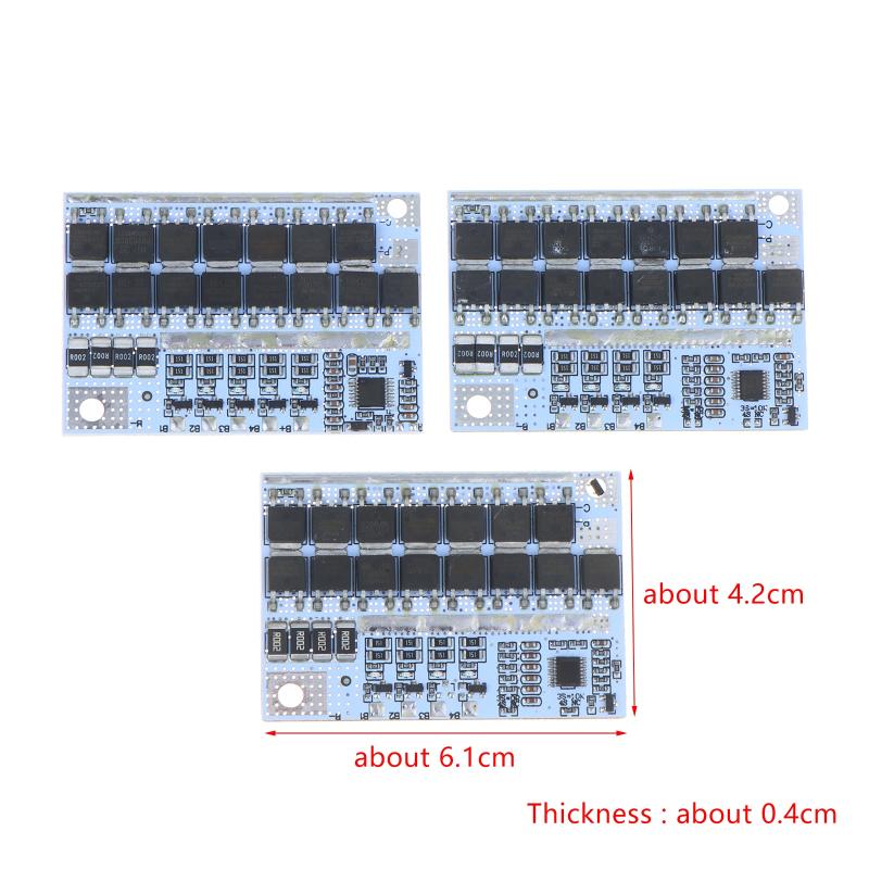 Плата защиты аккумулятора BMS 3S 4S 5S 3,7 В 100 А с балансировкой для DIY-аккумулятора из литий-полимерных ячеек
