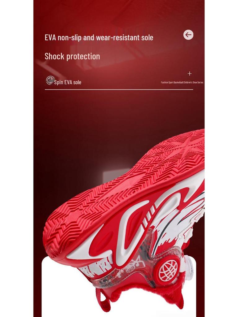 Зимние спортивные кроссовки для мальчиков Nezha 2025: Нескользящие баскетбольные кроссовки с бархатной подкладкой