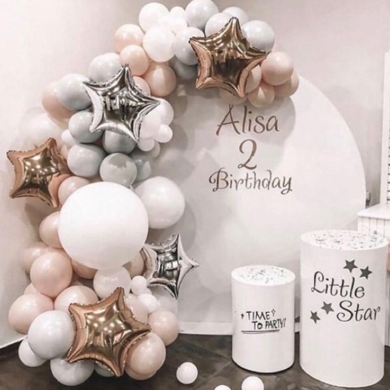 Wedding Birthday Baby Shower Gender Reveal Decorations Dusty Blue White Balloon Arch Garland Kit