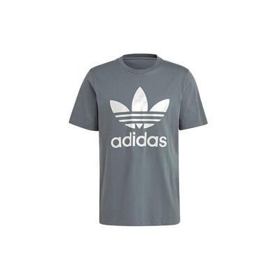 Футболка Originals Trefoil Holo T Casual Sport с круглым вырезом и коротким рукавом, мужские топы, окисленная синяя GN8272