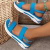 2024 Plus Size Shoes for Women Open Toe Women's Sandals Summer Casual Sandals Women Buckle Strap Platform Flat with Shoes Female