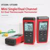 UNI-T UT320A UT320D Digital Thermometer Mini Dual K/J Type Thermocouple Thermometer -50℃ to 1300℃ High Temperature Tester Mete