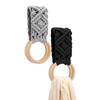 Boho Style Hand Towel Hanger Wooden Ring Towel Ring Holder New Macrame Towel Holder  Bathroom