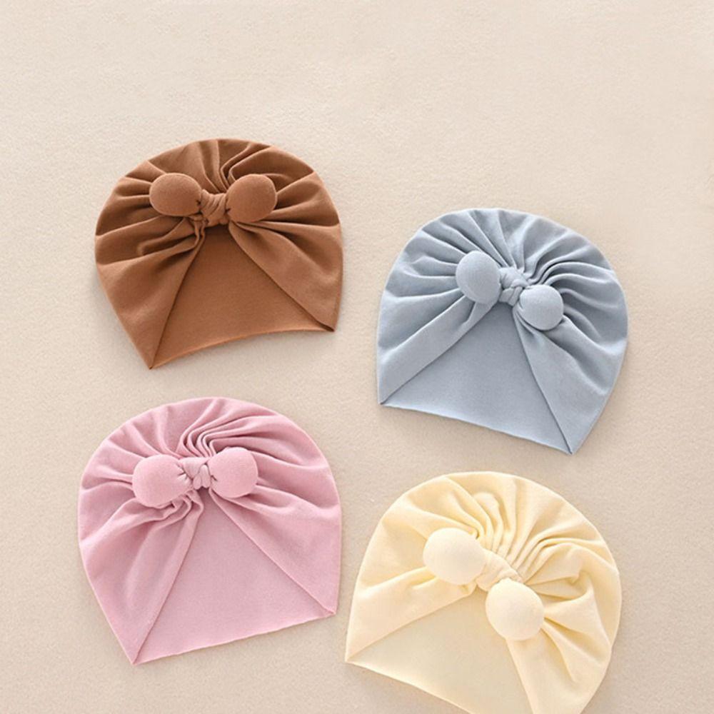 0-5 месяцев Шапочка-тюрбан из муслина без косточек Хлопковая шапочка-тюрбан для новорожденных Ветрозащитная детская фетальная шапочка Осень
