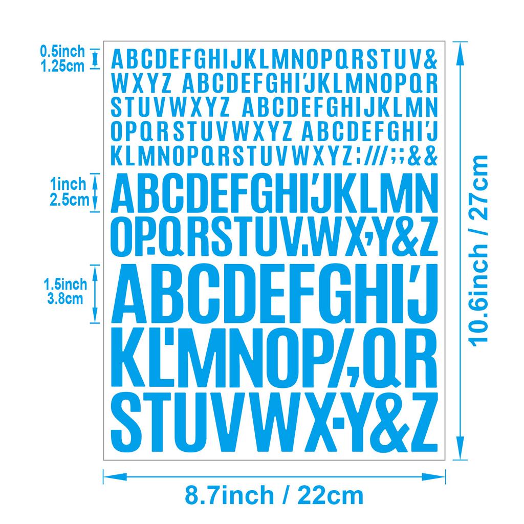 1 Inch Alphabet Letter Stickers Waterproof Self Adhesive Vinyl for Scrapbooking Holiday Card Decoration Journaling In Stock