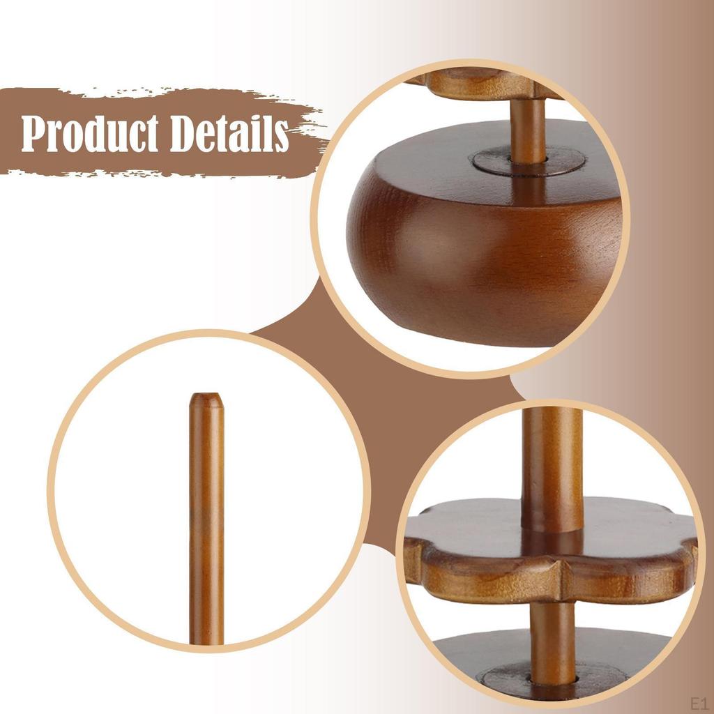 Держатель пряжи для вязания крючком и спицами, Хранение швейных принадлежностей, Подарок, Диспенсер для шпулек, Деревянный