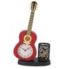 Guitar Alarm Clock Multifunctional Decorative Rugged Guitar Clock with Pen Holder Pencil Sharpener